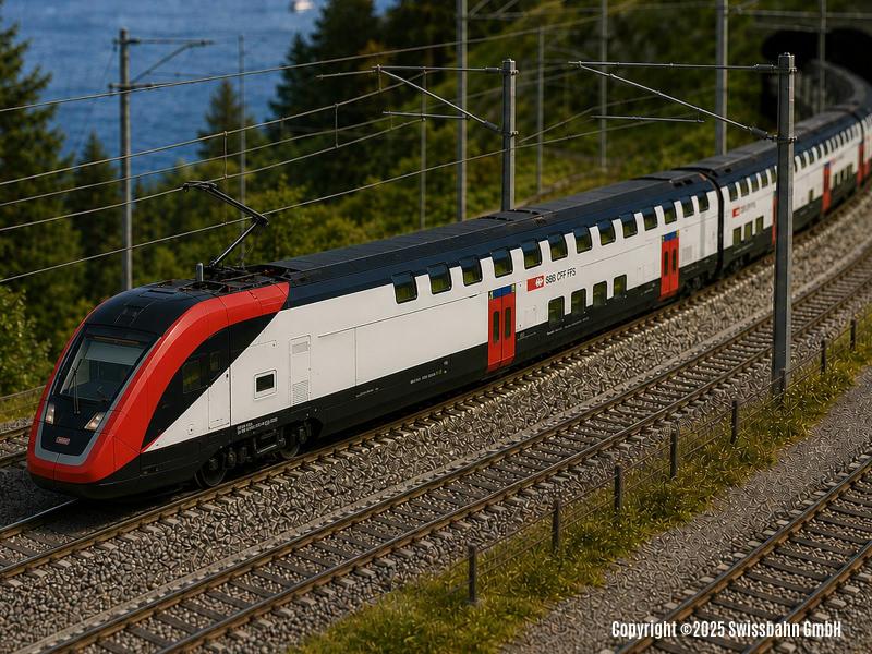 ROCO 7720007 SBB treno a doppio piano RABe 502, 8.tlg ACS