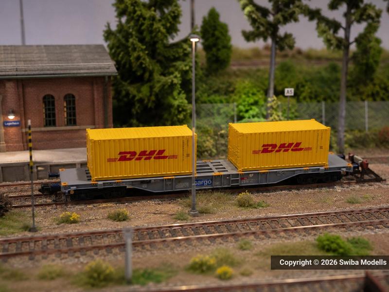 Minitrix 18405.2 SBB Containertragwagen DHL - Sgnss (N)