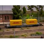 Minitrix 18405.2 SBB Containertragwagen DHL - Sgnss (N) - Ansicht 1