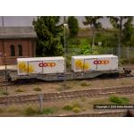 MINITRIX 15492 Containertragwagen coop®