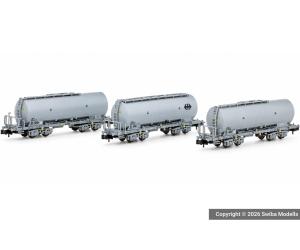 Hobbytrain 23480 - 3-tlg. Set Staubsilowagen Bauart Uacs der SBB - Ansicht 1
