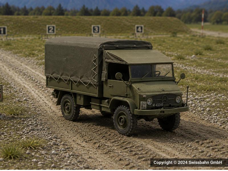 ARTITEC 6870782 Unimog 404s Plateau Bâché Armée CH