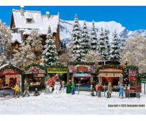 BUSCH 1059 Stimmungsvoller Weihnachtsmarkt, H0 - Ansicht 1