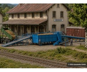 Busch 1914 Rampe mit Annahmedosierer Rüben und Runggle, H0 - Ansicht 1