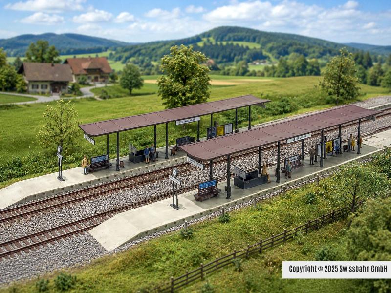 Faller 120191 Modernes Bahnsteig Set. 2 Stück H0