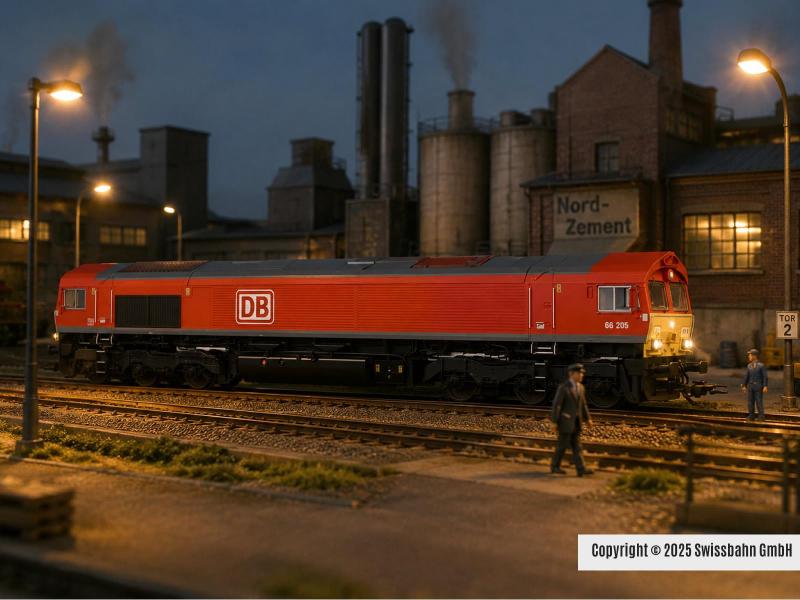 Märklin 39076 DB Diesellok Class 66 mfx+ Rauchausstoß