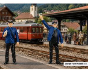 POLA 331506 Schaffner auf dem Bahnhof (G) -