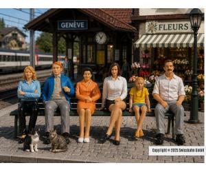 POLA 331508 Sitzende Waggon-Reisende