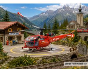 ACE 1528 Alouette III Rega HB-XNN 1:72 / H0 passend zur Modelleisenbahn H0