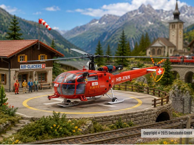 ACE 1528 Alouette III Rega HB-XNN 1:72 / H0