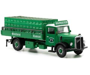 ACE 2372 Saurer S4C Pritsche Ramseier Apfelsaft, H0 - Detailansicht 2