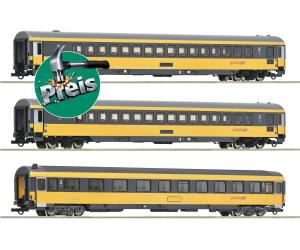 ROCO 6200082 DB Reisezugwagen-Set, Regiojet- Super Aktion jetzt bei swissbahn kaufen!