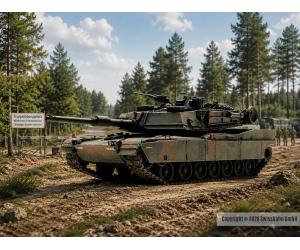 ARTITEC 6870139 Schwerer Panzer Abrams NATO M1A1, H0 - Auf Truppenübungsplatz