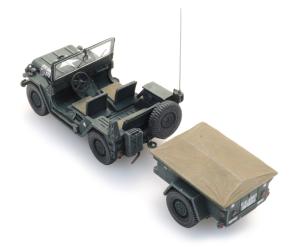 ARTITEC 6870569 US M151 Jeep + M416 Anhänger Waldgrün, H0 - Detailansicht 2