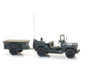 ARTITEC 6870569 US M151 Jeep + M416 Anhänger Waldgrün, H0 - Detailansicht 7