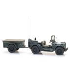 ARTITEC 6870569 US M151 Jeep + M416 Anhänger Waldgrün, H0 - Detailansicht 7