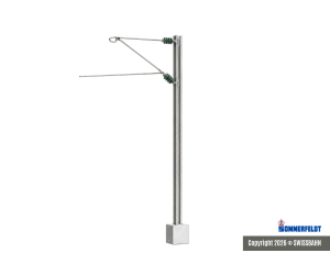 Sommerfeldt 117 DB H-Profil Streckenmast HO, Neusilber - Ansicht 1