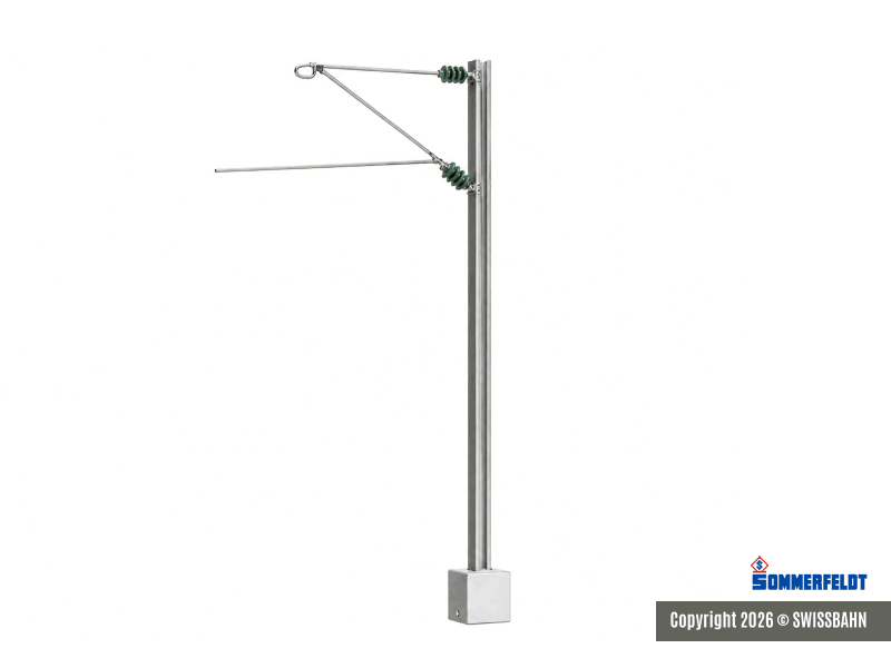 Sommerfeldt 117 DB H-Profile Stretckenmast HO, Neusilber