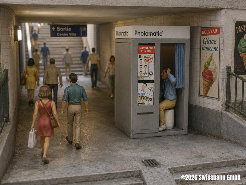 ARTITEC 387.684 Foto- Automat am Bahnhof, H0