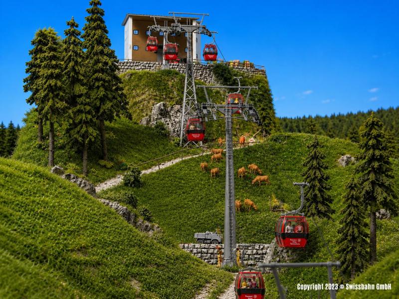 BRAWA 6342 Hahnenkammbahn Seilbahn mit Motor