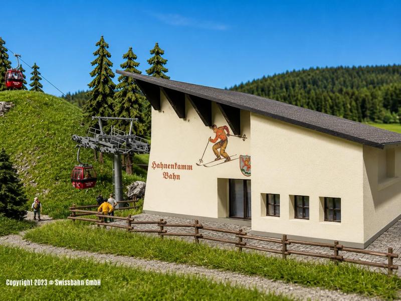 BRAWA 6343 Hahnenkammbahn Gebäudesatz H0