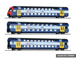 TILLIG 502525 SBB Zürcher S-Bahn mit Steuerwagen (gelb)