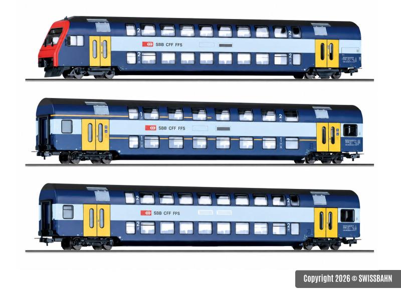 TILLIG 502525 SBB Zürcher S-Bahn mit Steuerwagen (gelb)