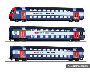 TILLIG 70083 SBB Zürcher S-Bahn 'Uetikon' mit Steuerwagen LED Beleuchtung