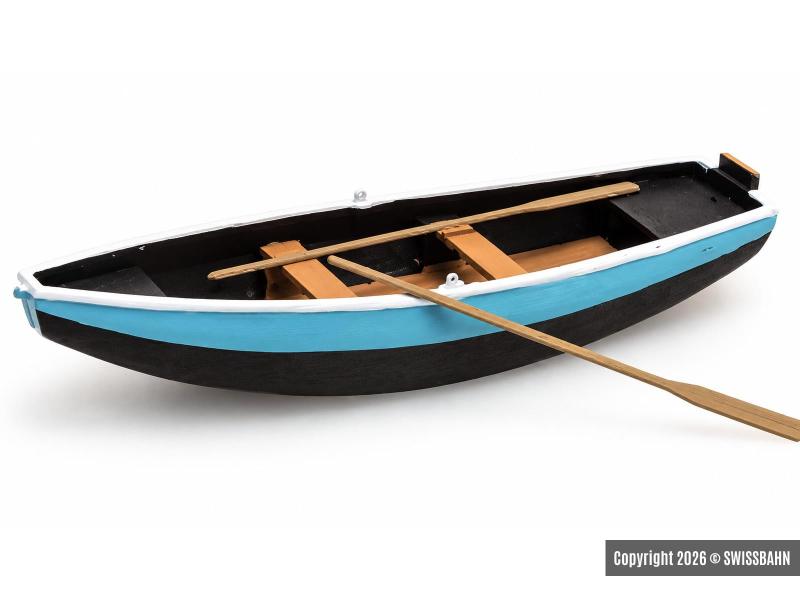 ARTITEC 387.09-BL Ruderboot aus Stahl in blau. H0