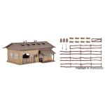 KIBRI 43740 Étable à cochons avec cochons et clôture, H0