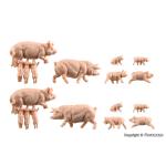 KIBRI 43740 Schweinestall mit Schweinchen und Zaun, H0 - Detailansicht 4
