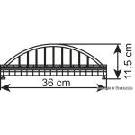 VOLLMER 42553 Stahlbogenbrücke, gerade 36cm