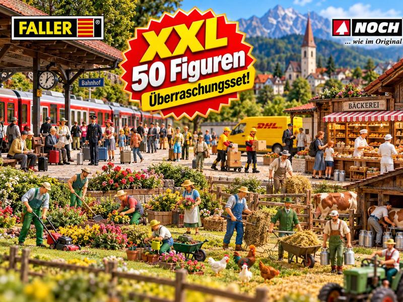 NOCH-FALLER 99764 XXL-Set 1 Set di sorprese 50 pezzi!