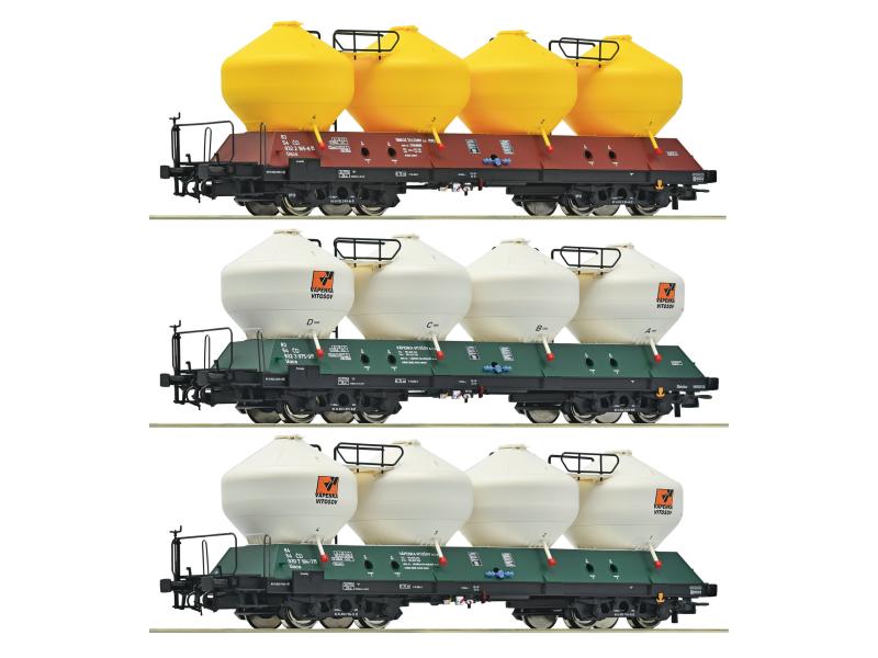 ROCO 6600180 CD Silowagen-Set 3. tlg.