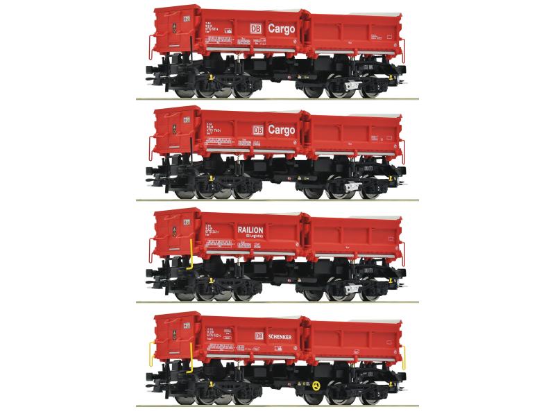 ROCO 6600202 DB Muldenkippwagen-Set 4. tlg.