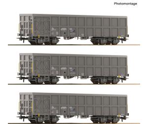 ROCO 6600203 SNCF Offene Güterwagen, Set 3.tlg.
