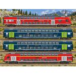 ROCO 6210250 DB Doppelstockwagen- Set 4. tlg. mit LED's