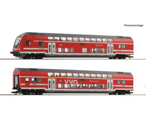 ROCO 6220066 DB Doppelstockwagen- Set 2. tlg. mit LED's