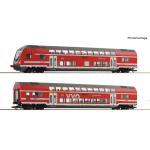 ROCO 6220066 DB Doppelstockwagen- Set 2. tlg. mit LED's
