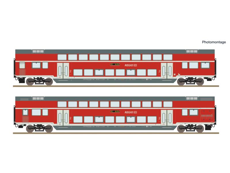 ROCO 6220249 DB Doppelstockwagen- Set 2.tlg LED