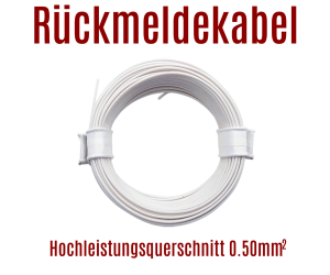 SWIBA 1050 Kabel per Meter, 0,50mm² - Schaltlitze LIY Weiss