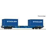 ROCO 6600500 carro pianale per container, Stadler Rail
