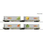 ROCO 6600464 Set de wagons articulés à double poche Railcare -T2000