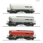 ROCO 6600432 Carro cisterna, Set Wascosa 3 pz. Ex-Holcim- Rigips