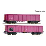 ROCO 6600354 Set di carri merci SBB 2 pezzi aperti Eaos