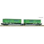 FLEISCHMANN 6660214 HUPAC wagon articulé à double poche T3000e…