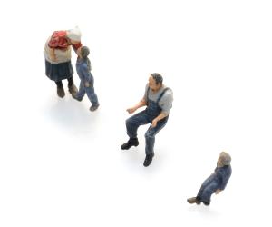 ARTITEC 5870026 Famille de paysans sur tracteur