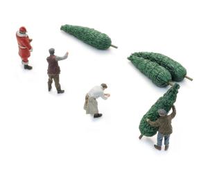 ARTITEC 5870165 Weihnachtsmann mit Christbaumträgern
