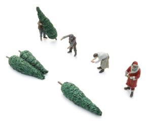 ARTITEC 5870165 Babbo Natale con portatori di albero di Natale