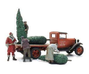 ARTITEC 5870165 Babbo Natale con portatori di albero di Natale